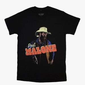 Post Malone Women's XXS Country Cowboy Hat Black Graphic Posty Co. T-Shirt New